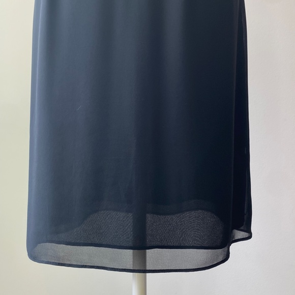Ann Taylor LOFT Silk Chiffon Sleeveless Dress with Ruffle Collar Dress Size 6 - Picture 8 of 10